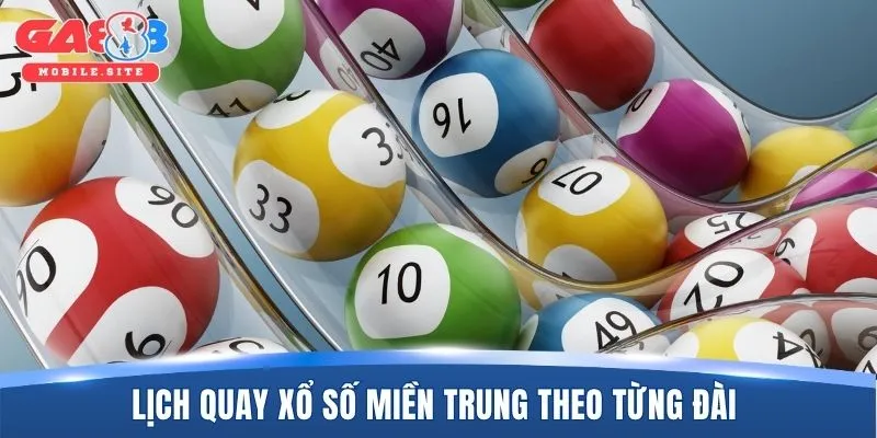 Lịch quay xổ số miền Trung theo từng đài
